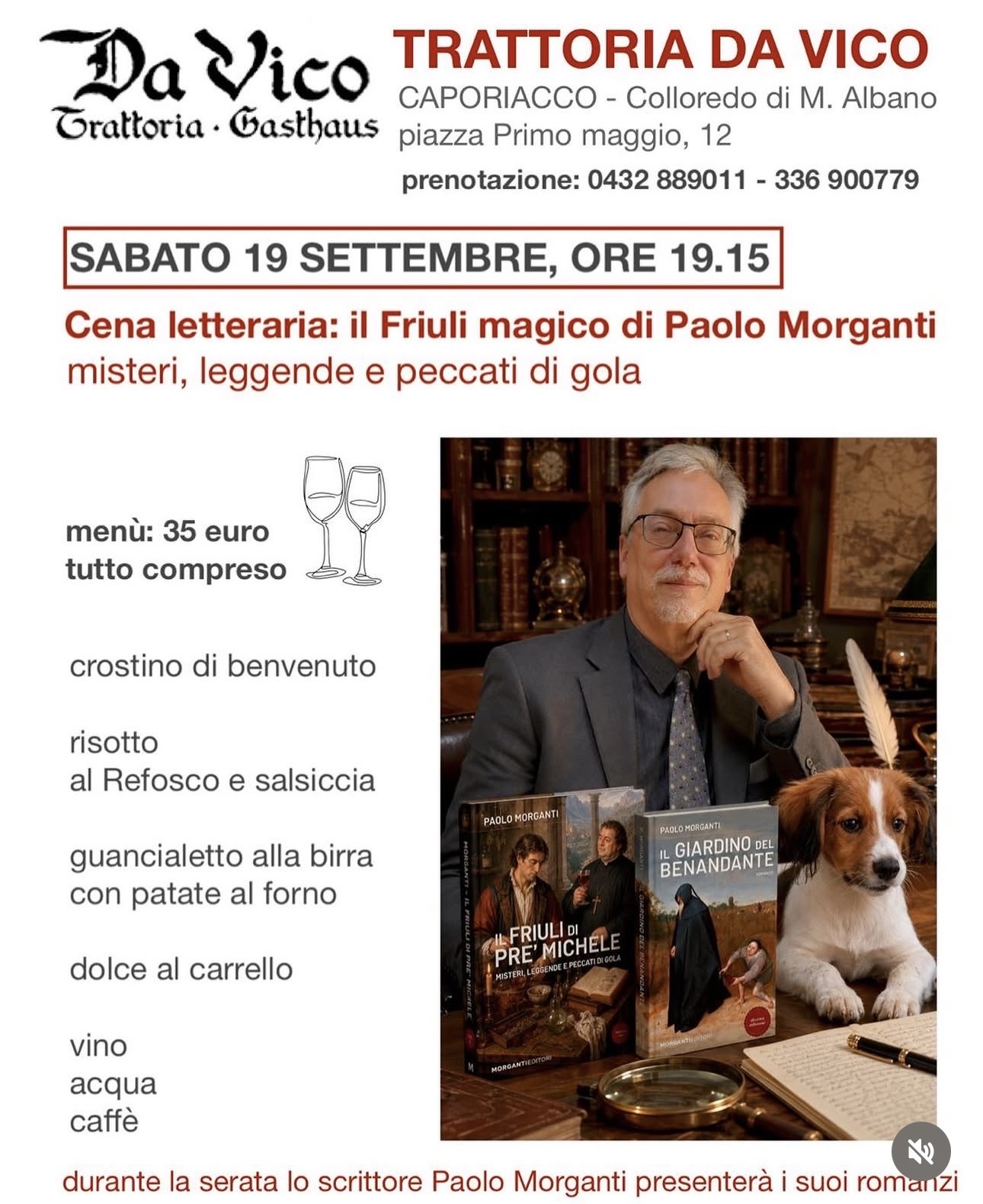 Trattoria da Vico - Cena Letteraria - Il Friuli Magico